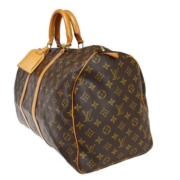 Authentic LOUIS VUITTON Keepall 50 Travel Hand Bag Monogram Leather - Picture 11 of 16